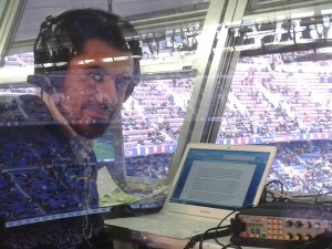 Antes  de narrar el Barça-Córdoba para COPE esta temporada