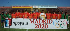 El Club Deportivo Español de Buenos Aires muestra su apoyo a Madrid 2020 en su estadio España