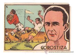 Estampa de Gorostiza, ya como futbolista del Valencia