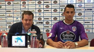 Roberto, durante su presentación como nuevo portero del C.D. Lugo