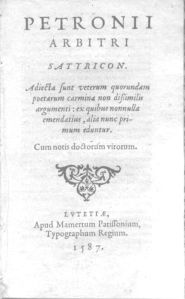 Edición de El Satiricón de 1587